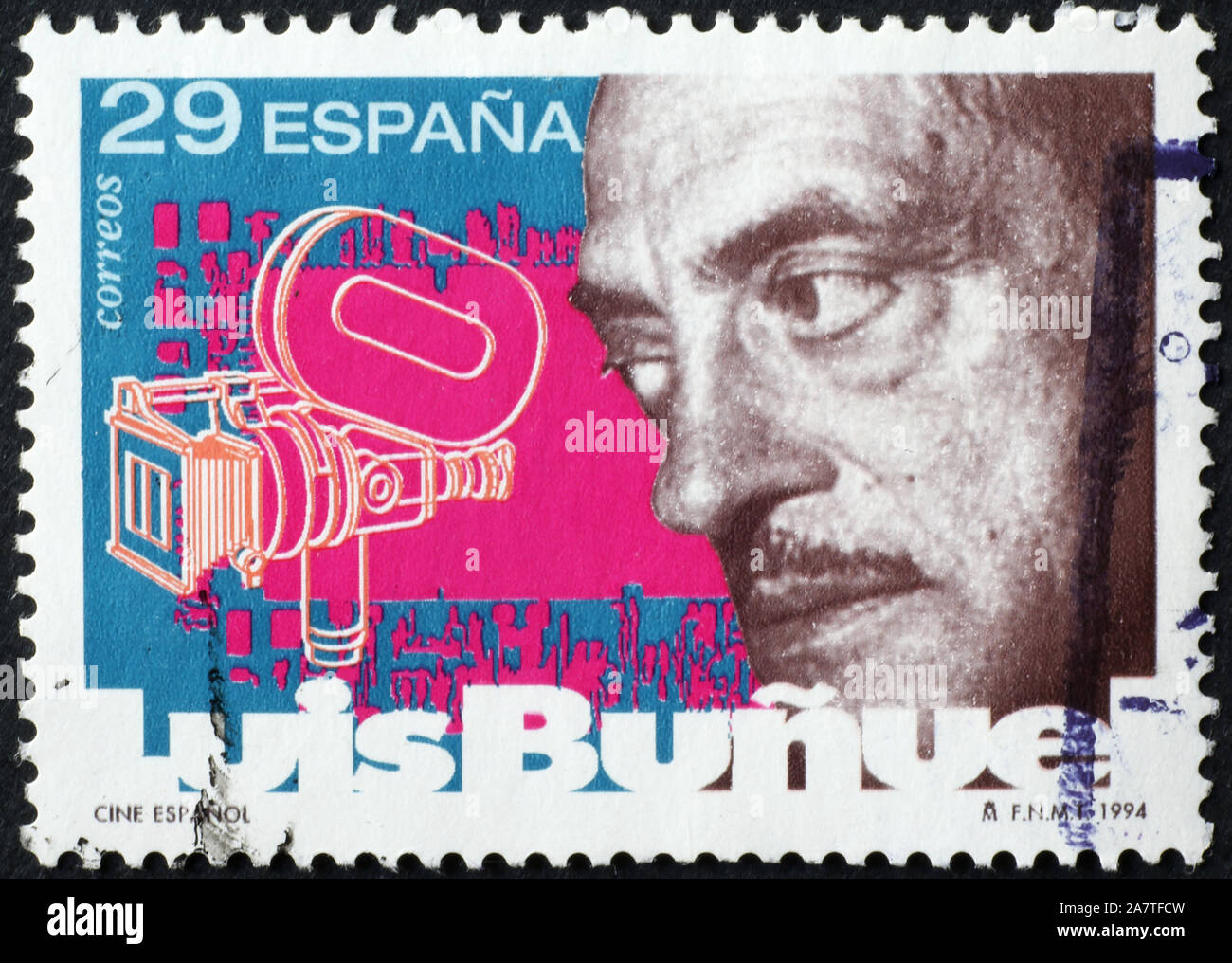 Film del regista Luis Bunuel su spagnolo francobollo Foto Stock