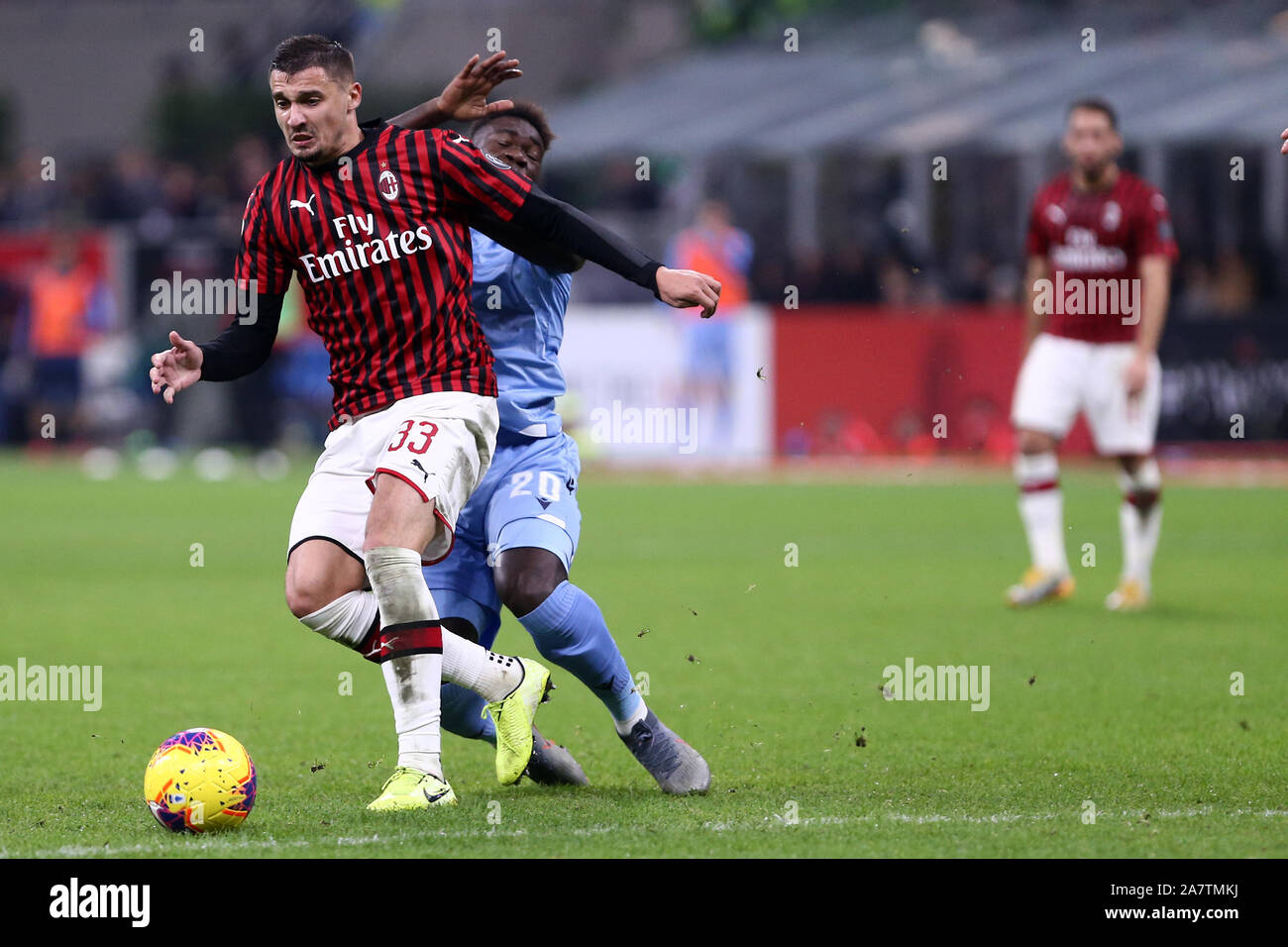 Milano, Italia. 03Th novembre2019. Campionato italiano A. Ac Milan vs SS Lazio. Rade Krunic del Milan. Foto Stock