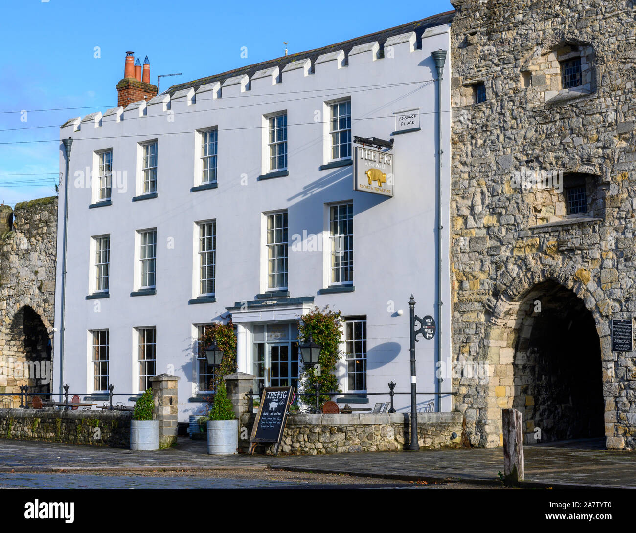 Il maiale nella parete Ristorante e hotel, Western Esplanade, Southampton, England, Regno Unito Foto Stock