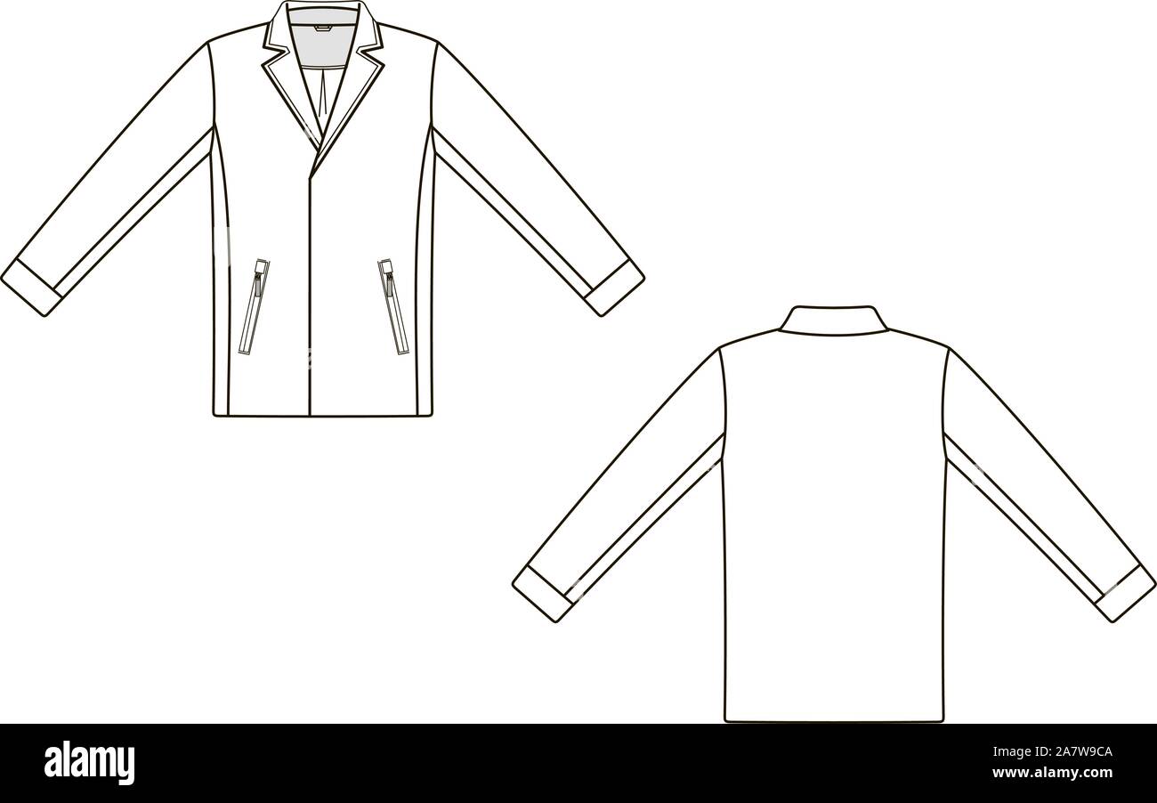 Moda uomo disegno tecnico della camicia in grafica vettoriale Immagine e  Vettoriale - Alamy