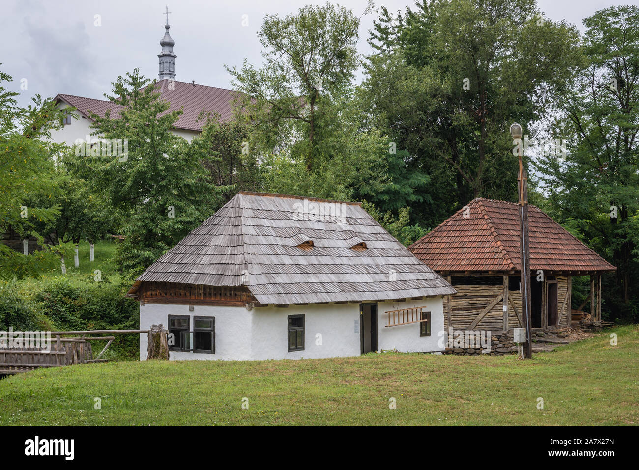 Old Mill House di Osa Village Museum Situato in città Negresti-Oas nella contea di Satu Mare nel nord-ovest della Romania Foto Stock