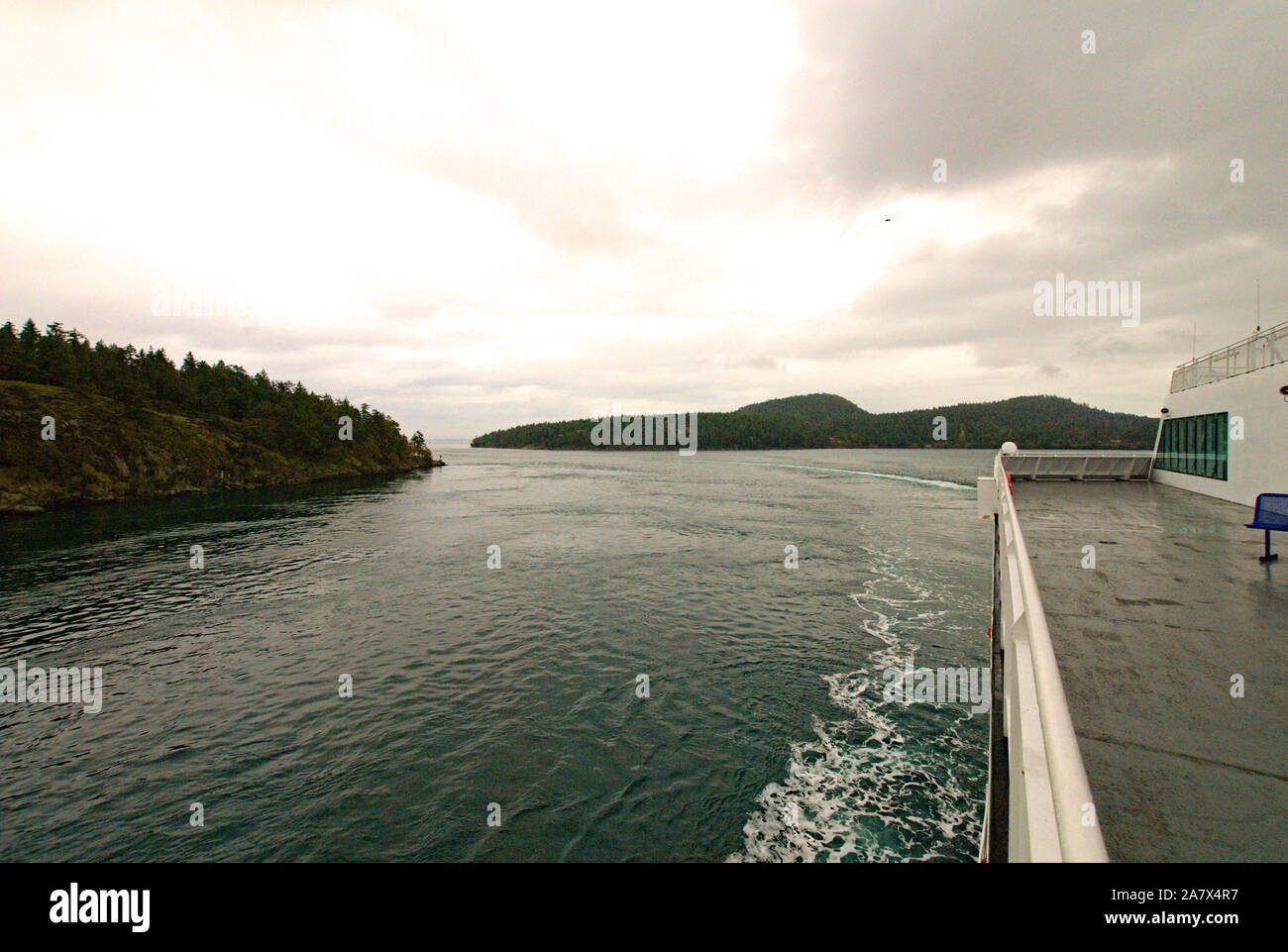 A bordo della celebrazione costiere traghetto, British Columbia, Canada Foto Stock