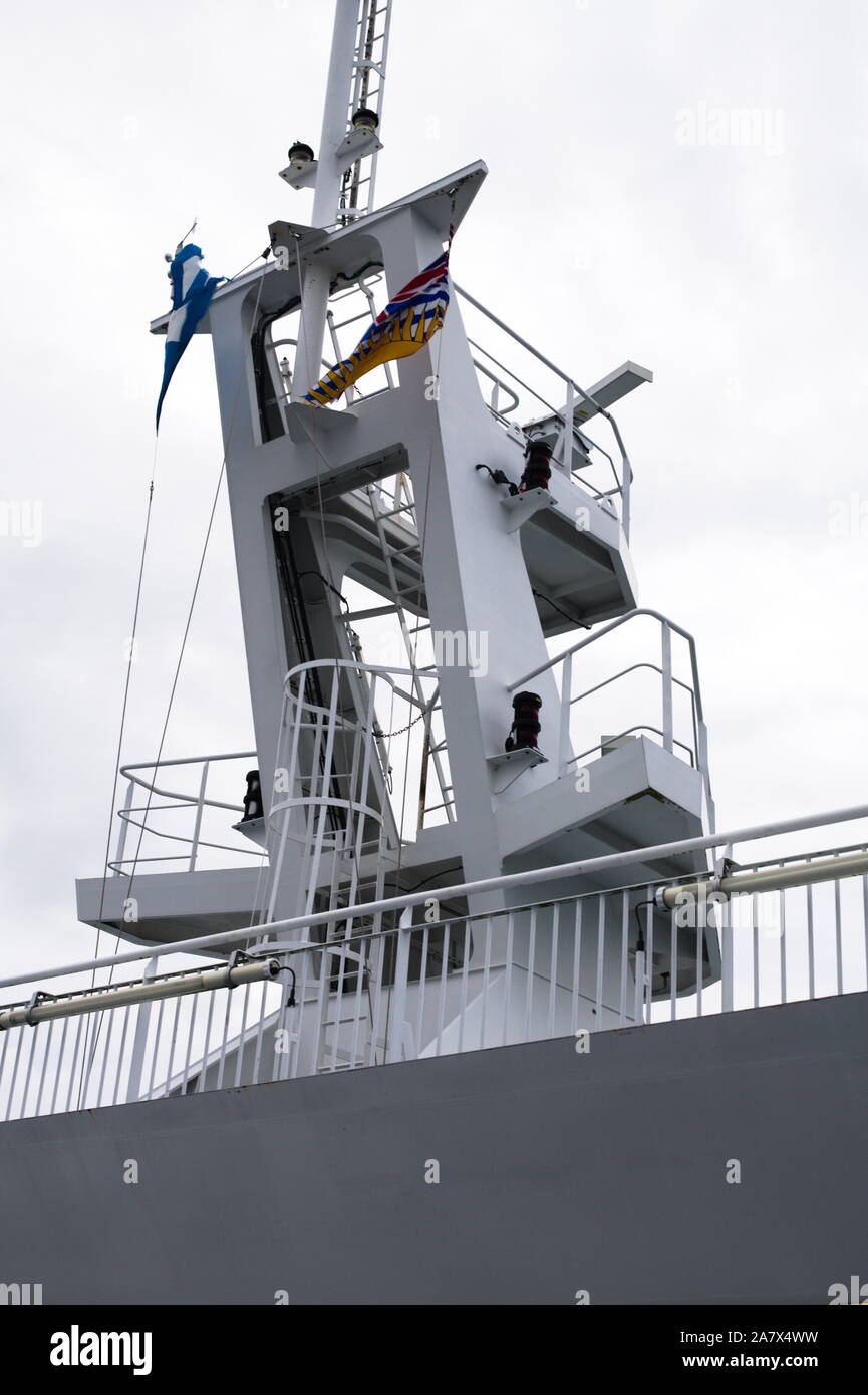 Torre di osservazione sui traghetti BC Ferries Foto Stock