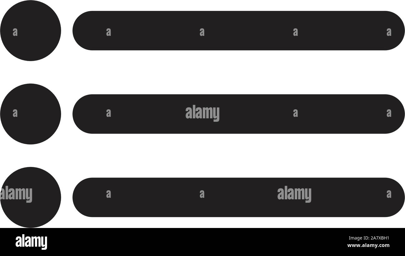 espandere il pulsante del menu nero. espandere il menu su sfondo bianco. stile piatto. Illustrazione Vettoriale