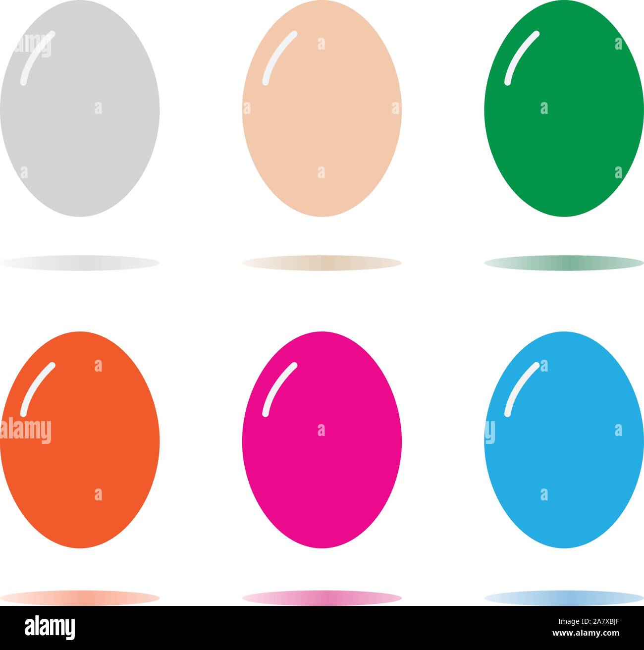 Icona uovo isolata su sfondo bianco. Segno uovo. Stile piatto. Icona uovo per il tuo sito web design, logo, app, UI. Illustrazione Vettoriale