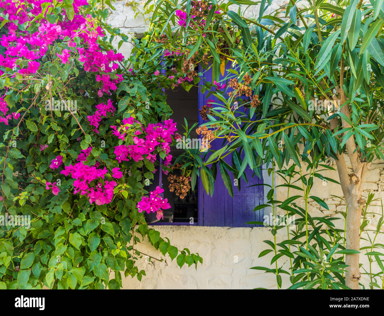 Una tipica vista in Lania in Cipro Foto Stock