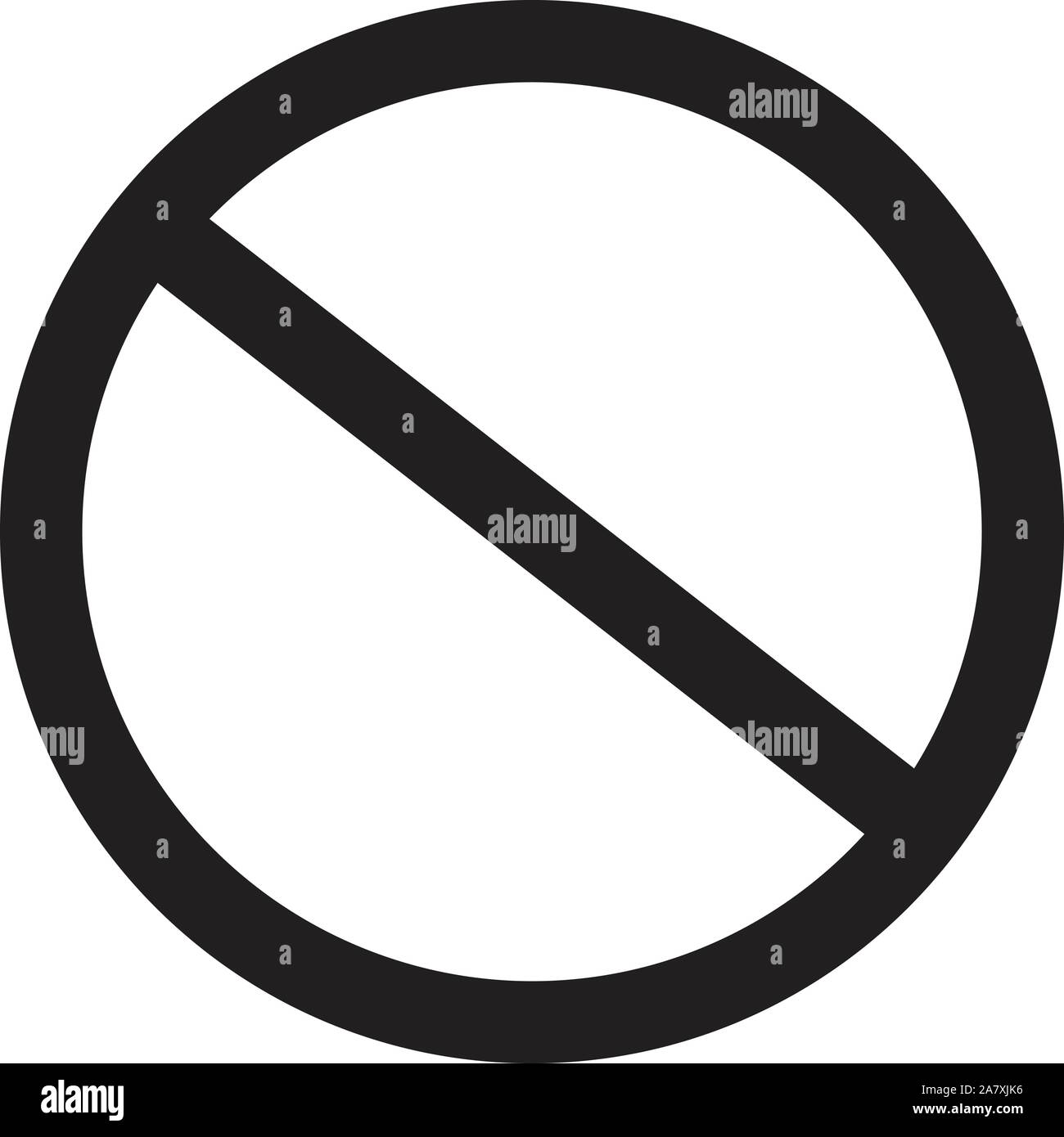 Segno di divieto su sfondo bianco. segnale di divieto. tipo piatto. L'icona di divieto per il vostro web site design, logo, app, UI. Illustrazione Vettoriale