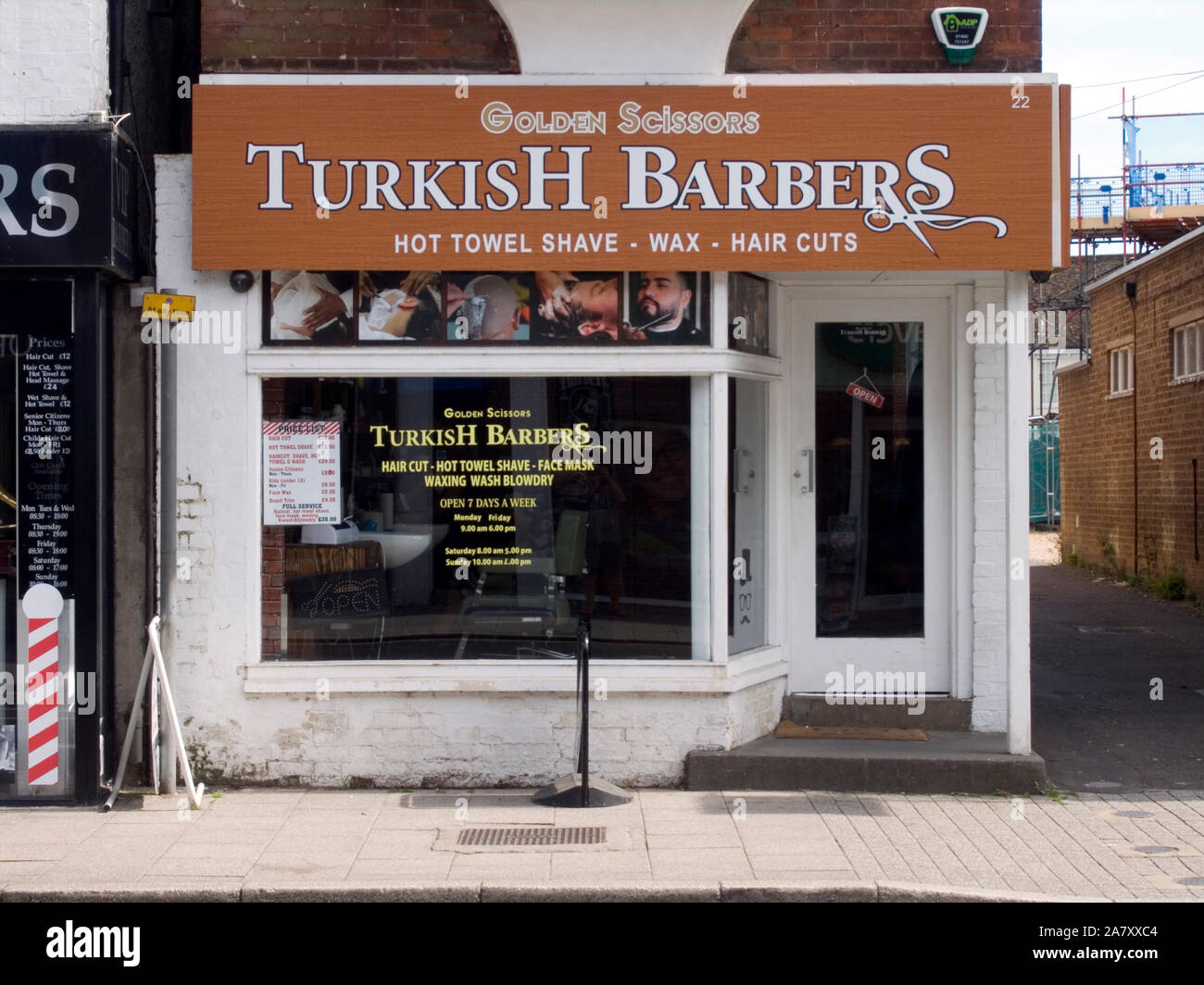 Bagno turco Barbieri Foto Stock