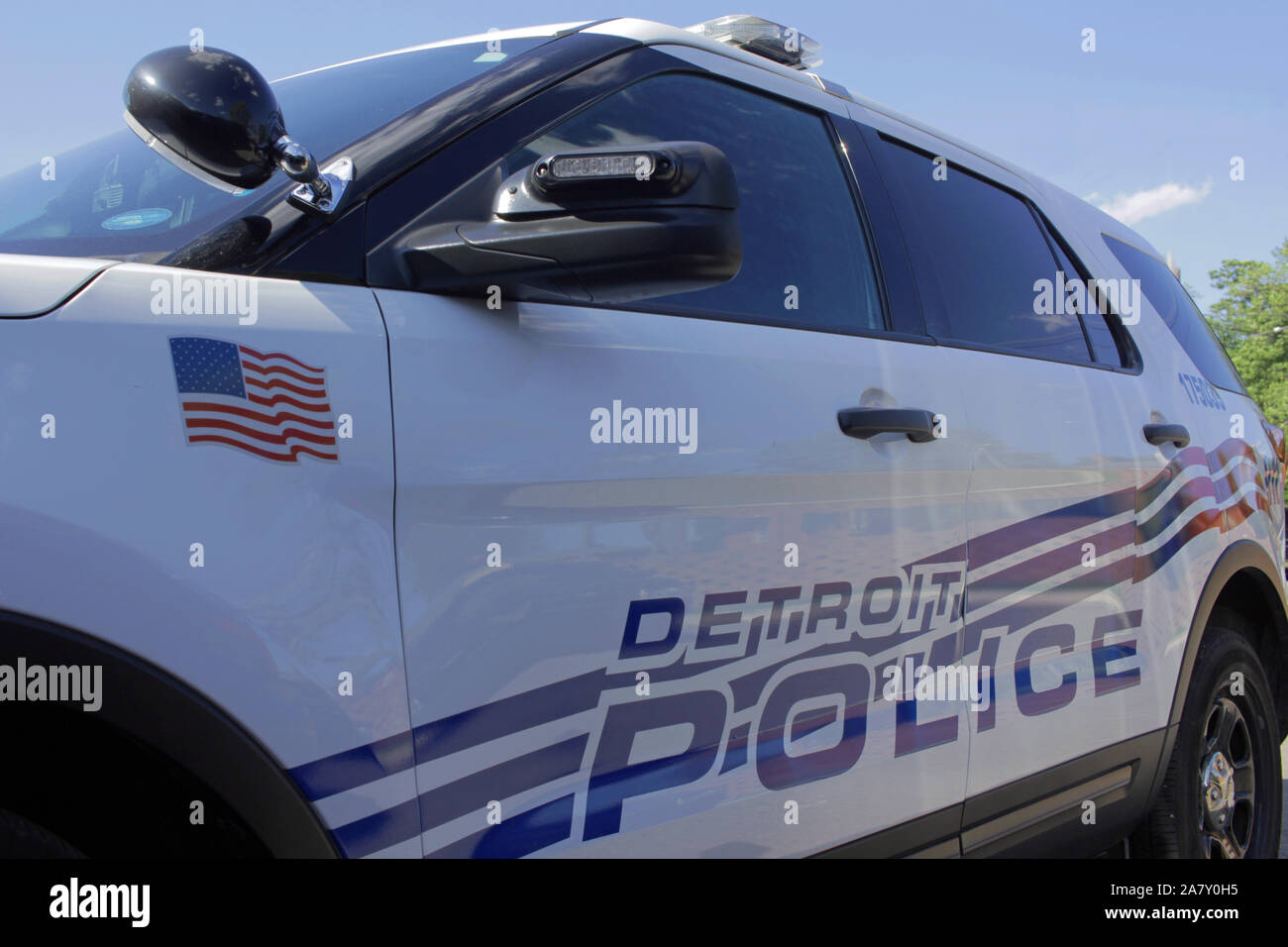 La Detroit del Dipartimento di Polizia di veicolo, Detroit, Michigan, Stati Uniti d'America Foto Stock