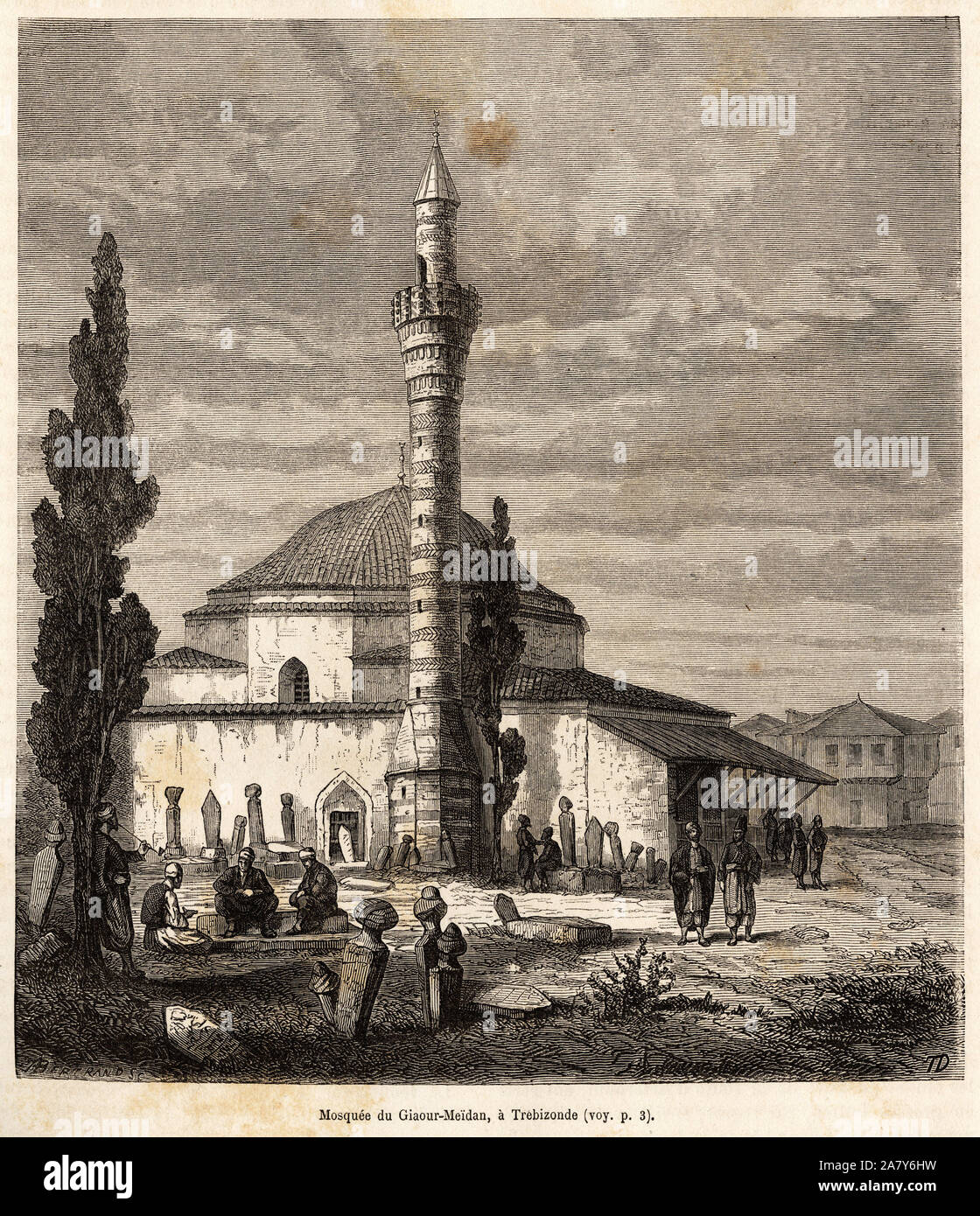 La moschea de Giaour-Meidan ( Giaour Meidan) un Trebizonde ( actuelle Trabzon, sur le littoral de la mer noire, Turquie), qui fut autrefois une eglise Foto Stock
