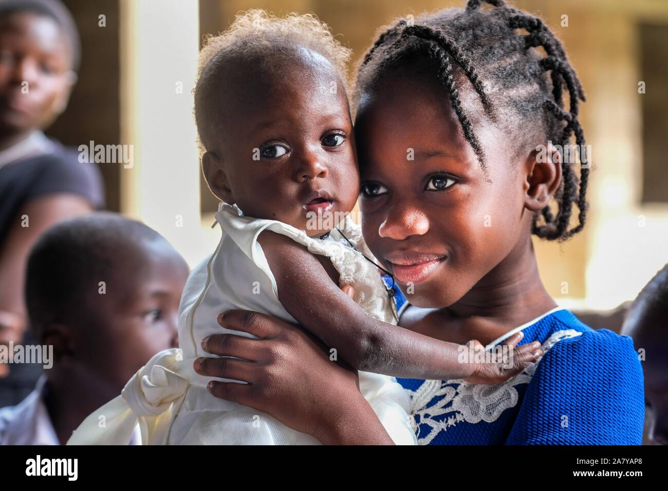 Figli dell'orfanotrofio Nazareth Home per Dio´s Bambini a Sang / Ghana, Africa Foto Stock