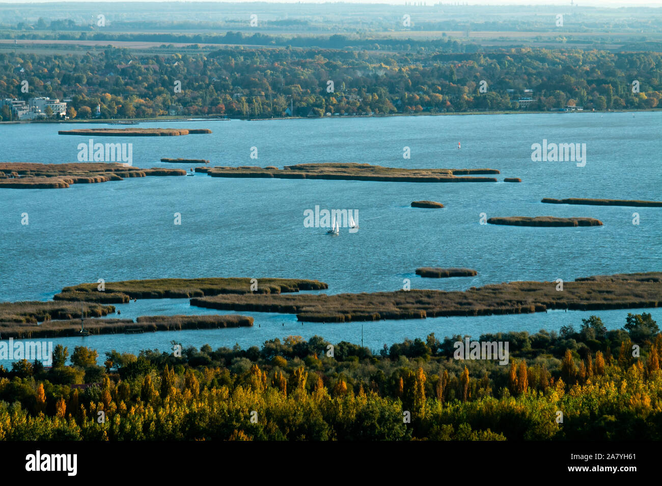 Lago Velencei Foto Stock