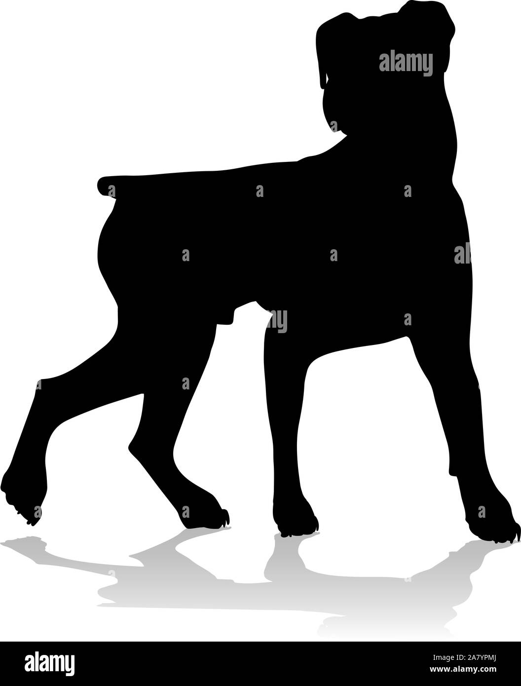 Silhouette cane animale domestico Illustrazione Vettoriale