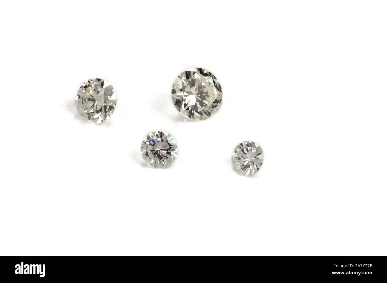 Round diamanti taglio brillante. Foto Stock