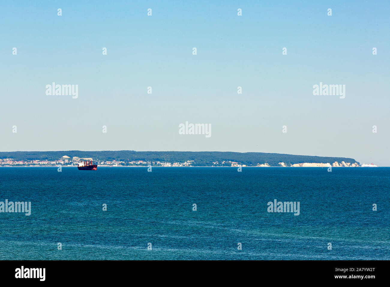 Rügen, Kreidefelsen, Jasmund, Schiffe Foto Stock