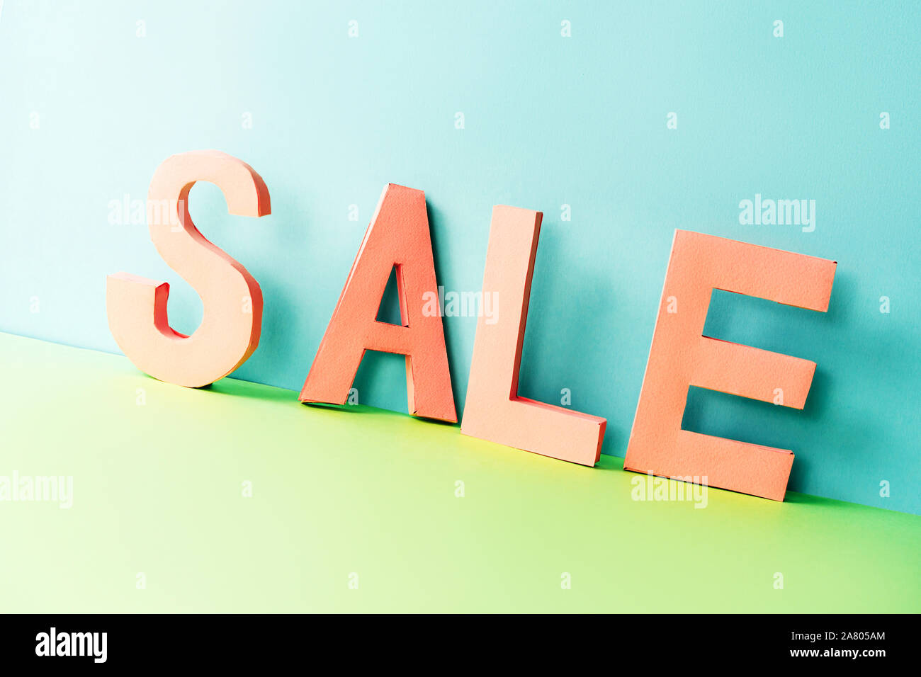 Carta sconto lettere di vendita Foto Stock