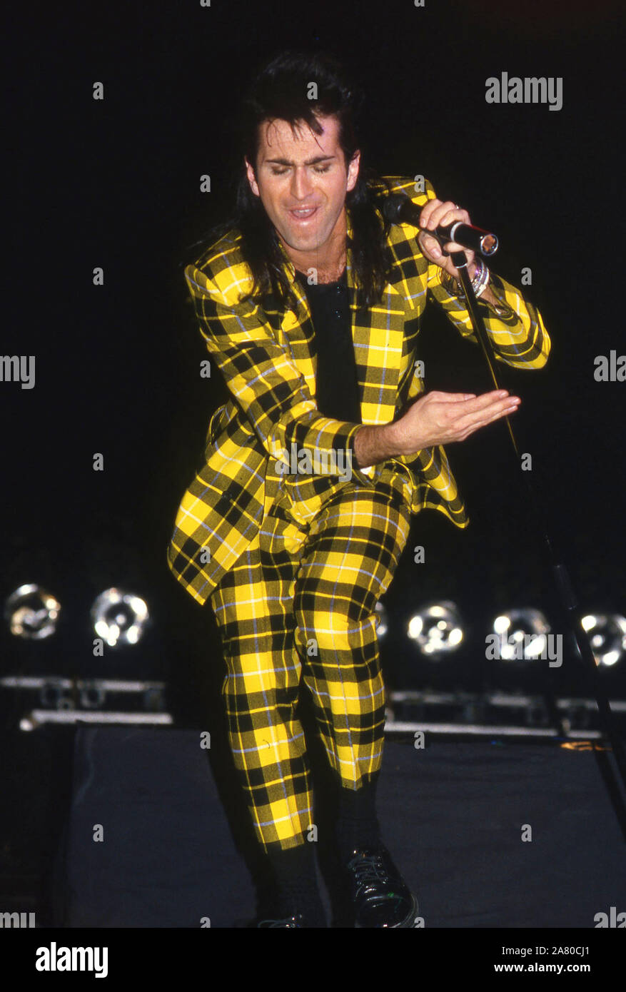 Paolo re degli anni Ottanta pop band King sul palco del Dominion Theatre,Londra 2 Marzo 1985 Foto Stock