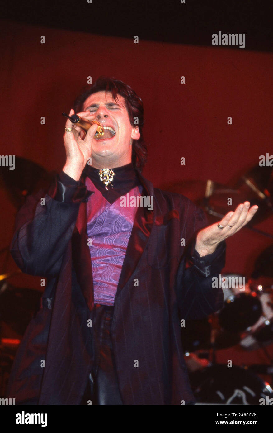 Spandau Ballet in scena a Londra 1985: Tony Hadley Foto Stock