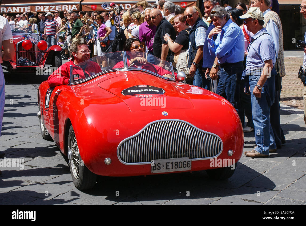 Mille Miglia 2009 - Arrivo a Siena, la storica corsa su strada Foto Stock