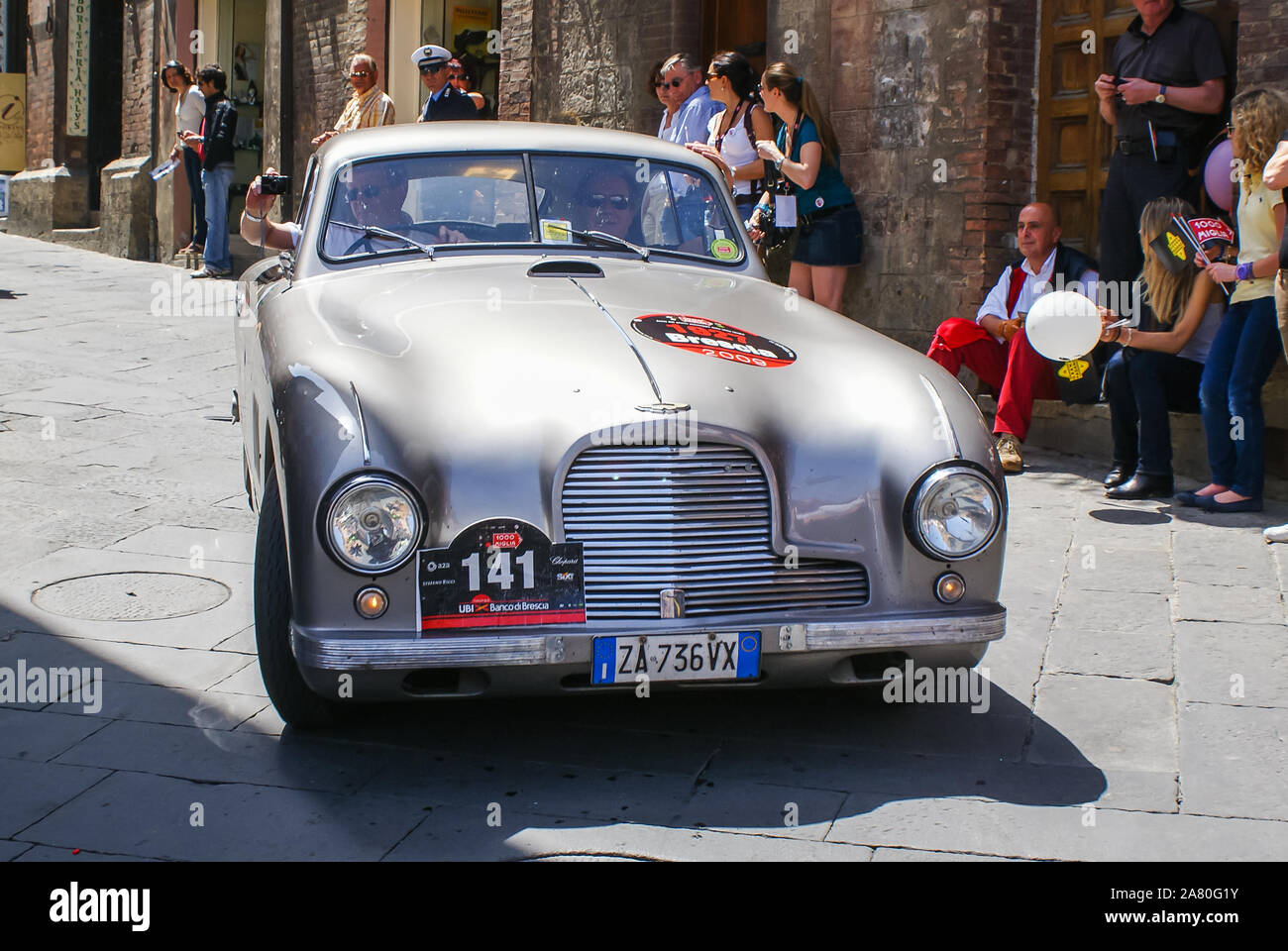 Mille Miglia 2009 - Arrivo a Siena, la storica corsa su strada Foto Stock