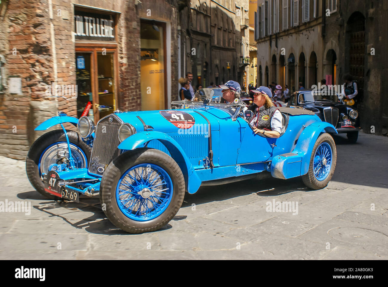 Mille Miglia 2009 - Arrivo a Siena, la storica corsa su strada Foto Stock