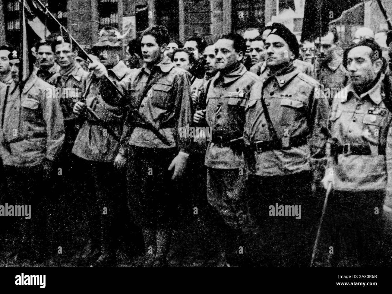 Sfilata delle brigate nere, Milano, 1944 Foto Stock