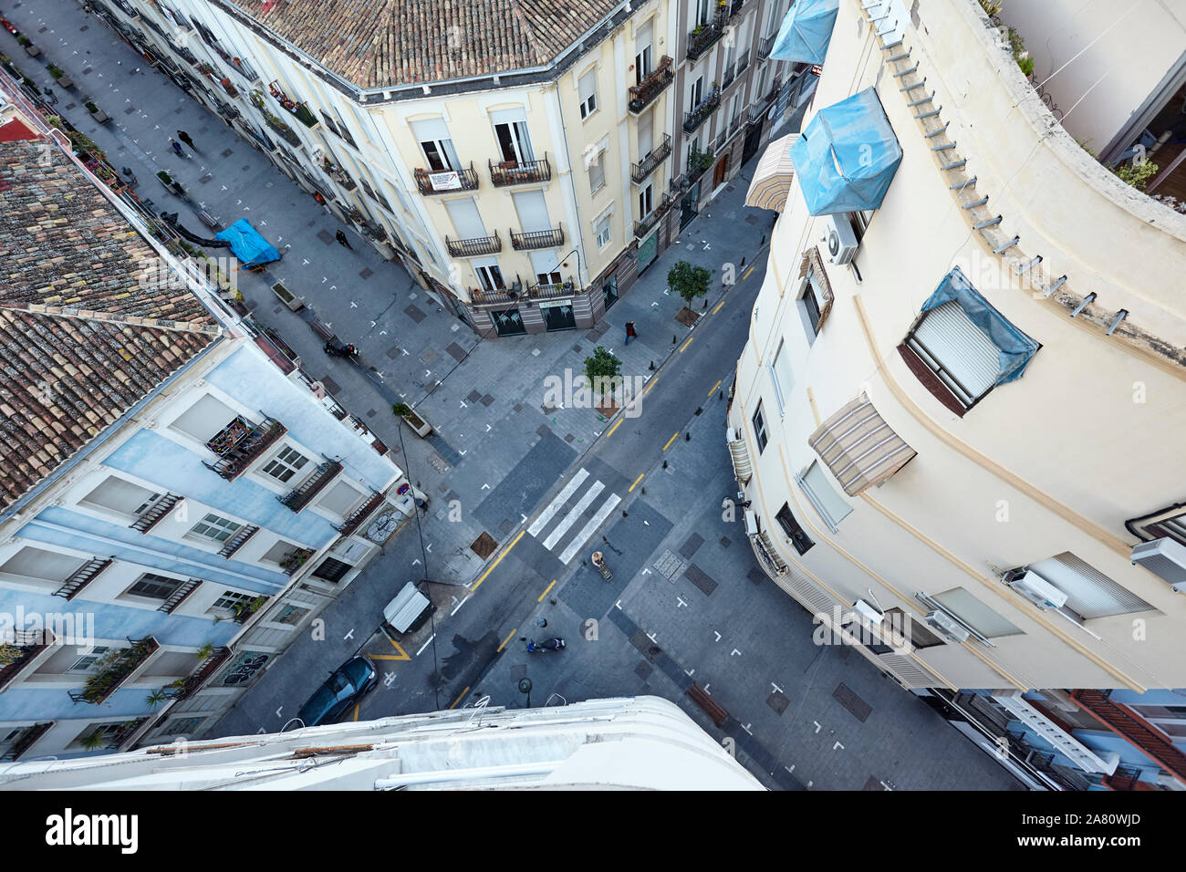 Strade storiche a Valencia, Spagna Foto Stock