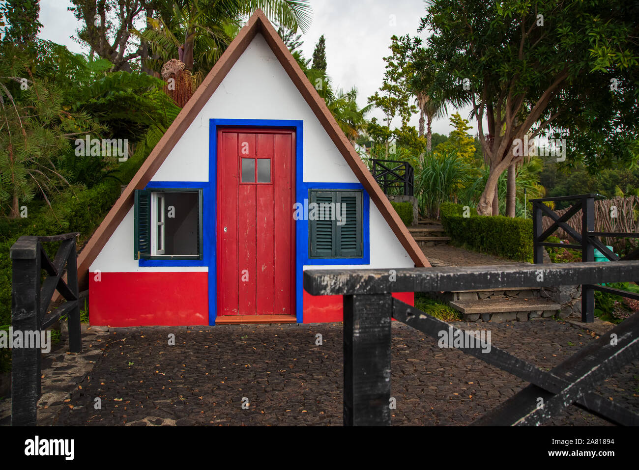 Giardini del Monte Palace a Monte nell'isola di Madeira, Portogallo. Foto Stock