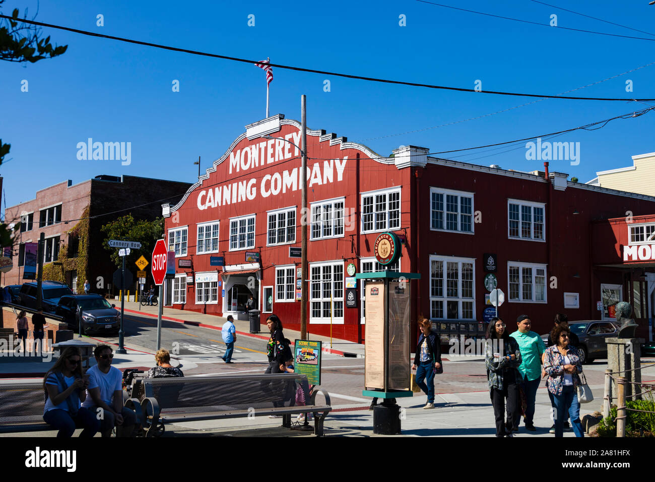 Monterey Canning Company edificio, Cannery Row, Monterey, California, Stati Uniti d'America. Foto Stock