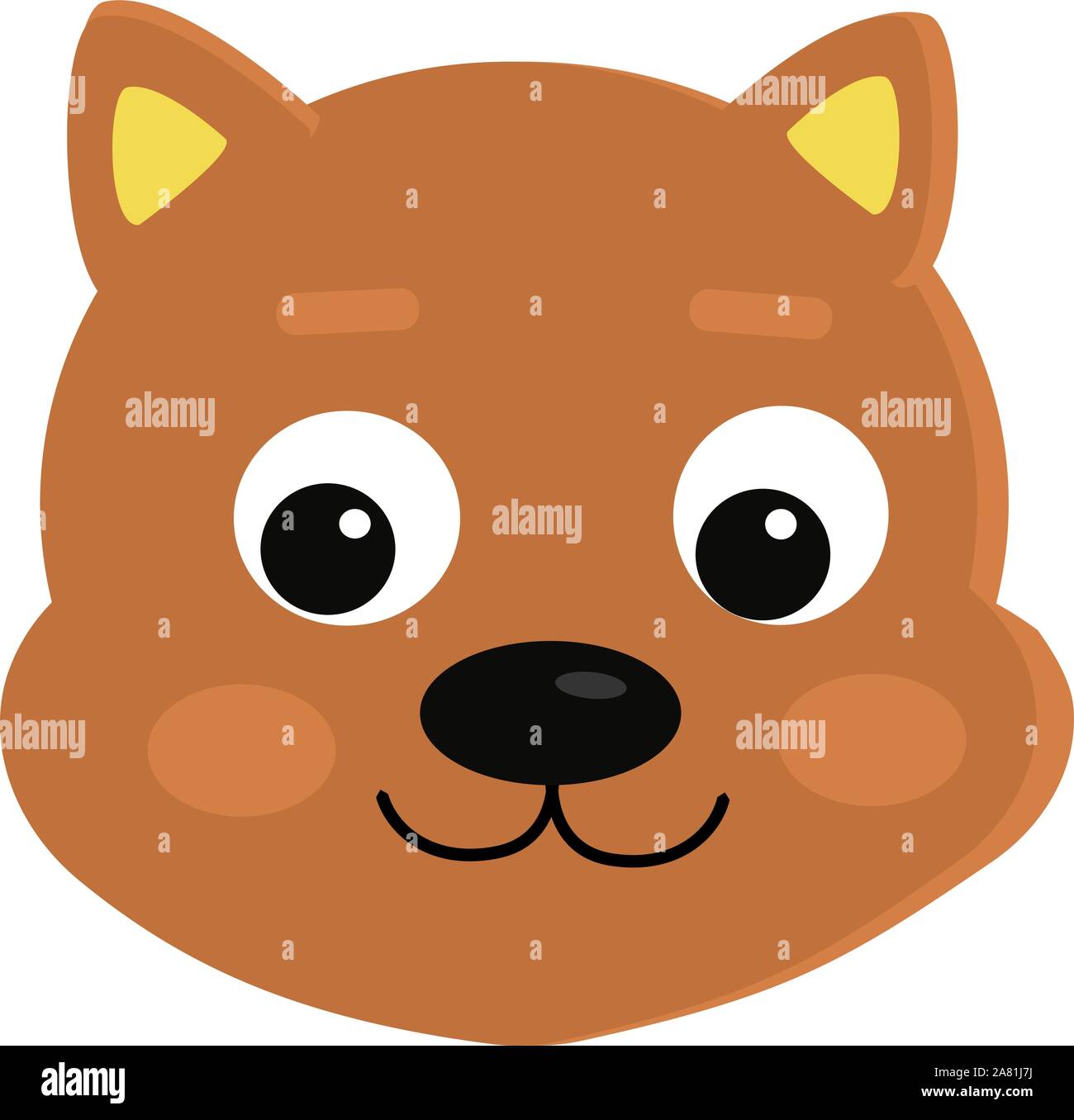 Happy dog, illustrazione vettore su sfondo bianco. Illustrazione Vettoriale