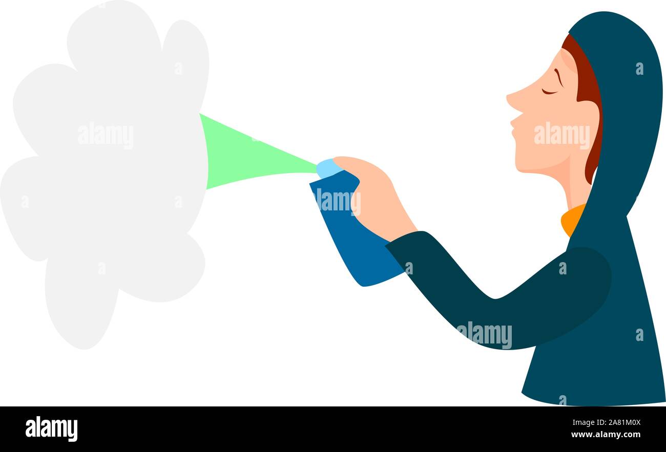 Arte dei graffiti, illustrazione vettore su sfondo bianco. Illustrazione Vettoriale