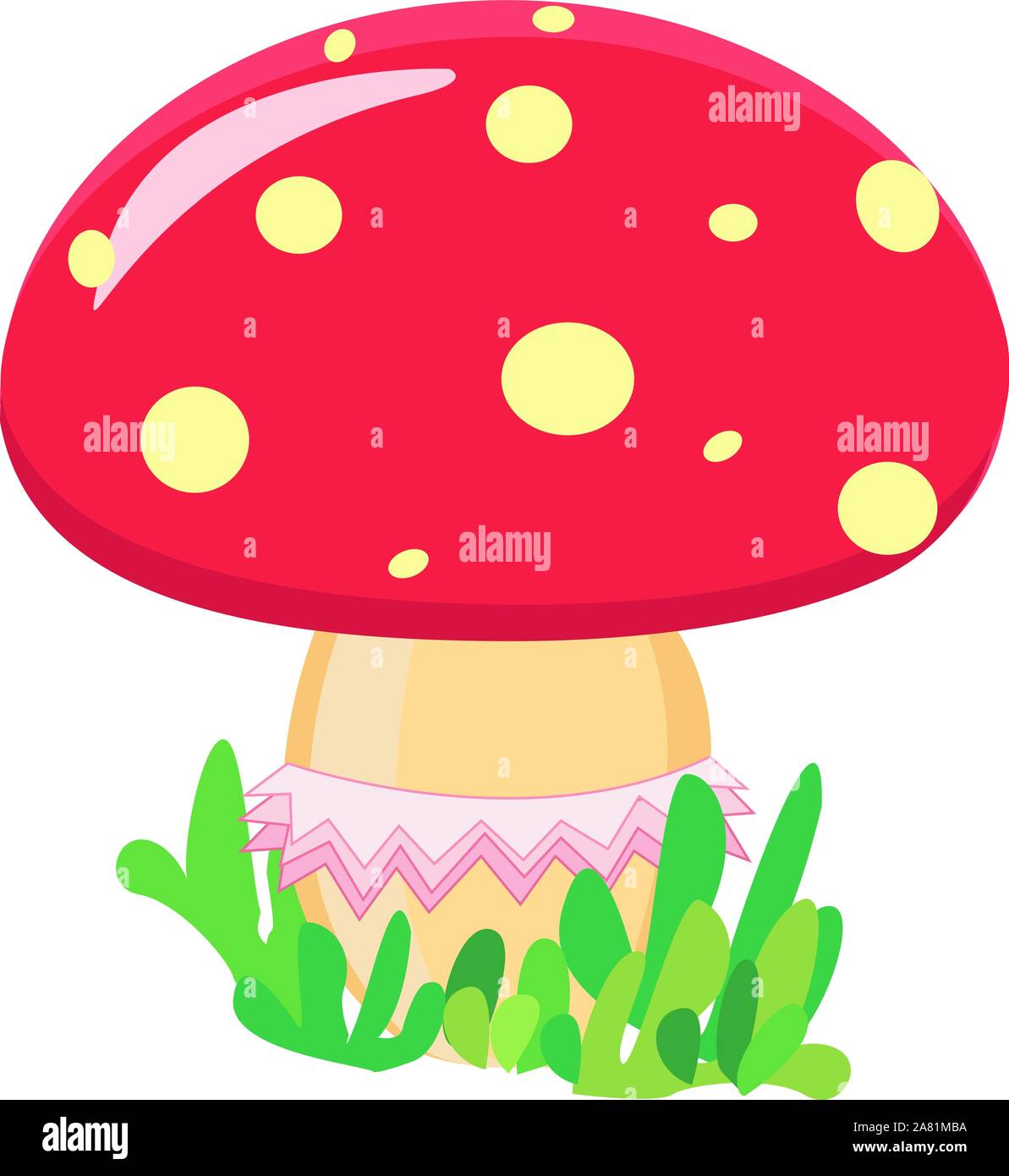 Piccolo fungo, illustrazione, vettore su sfondo bianco. Illustrazione Vettoriale