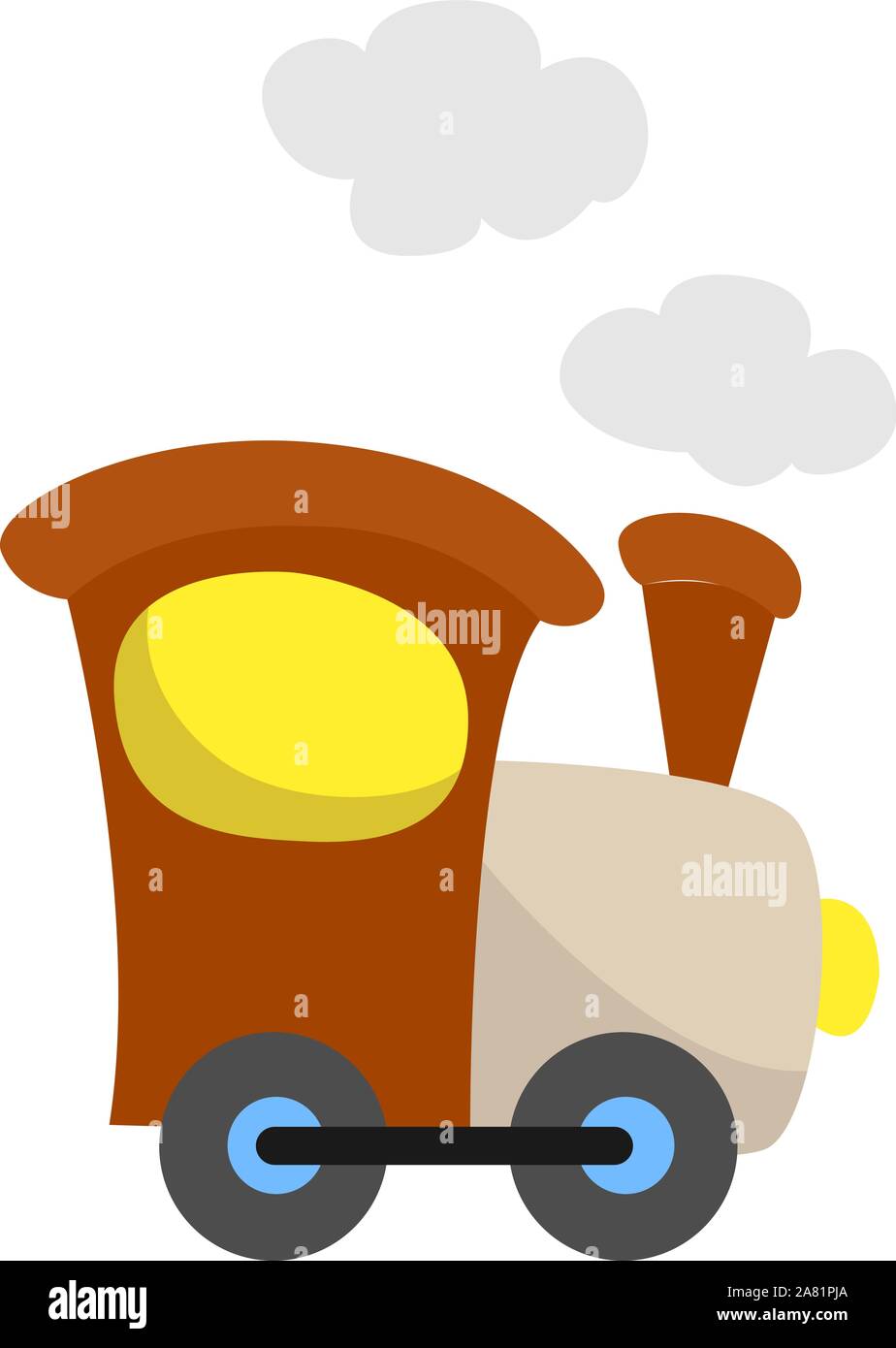 Treno, illustrazione, vettore su sfondo bianco. Illustrazione Vettoriale