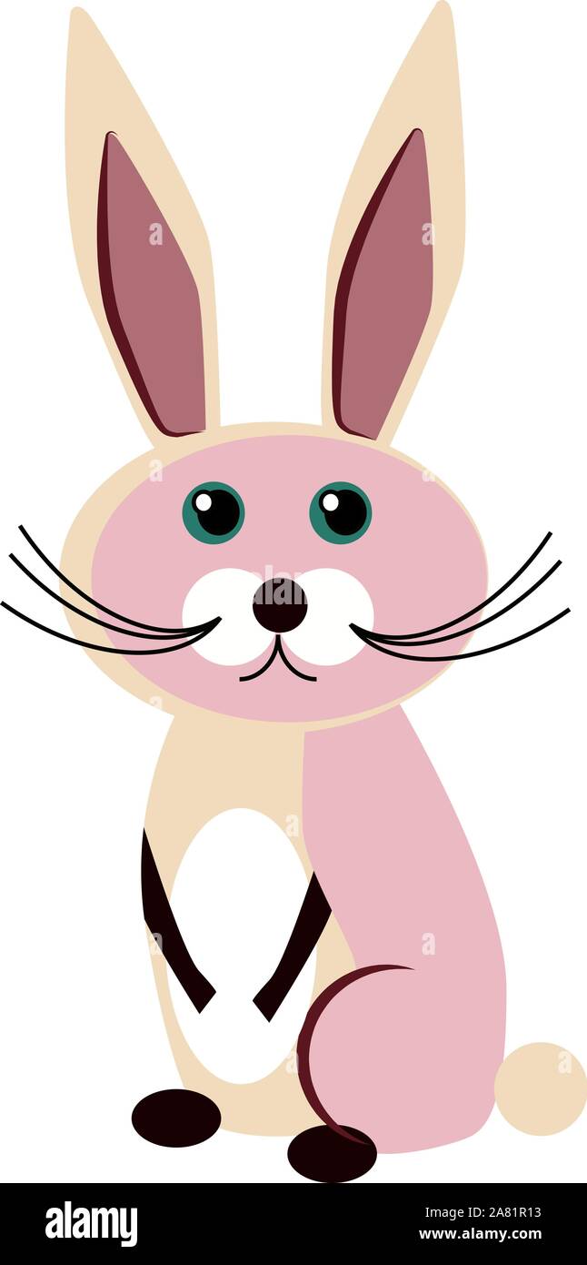 Coniglio, illustrazione, vettore su sfondo bianco. Illustrazione Vettoriale