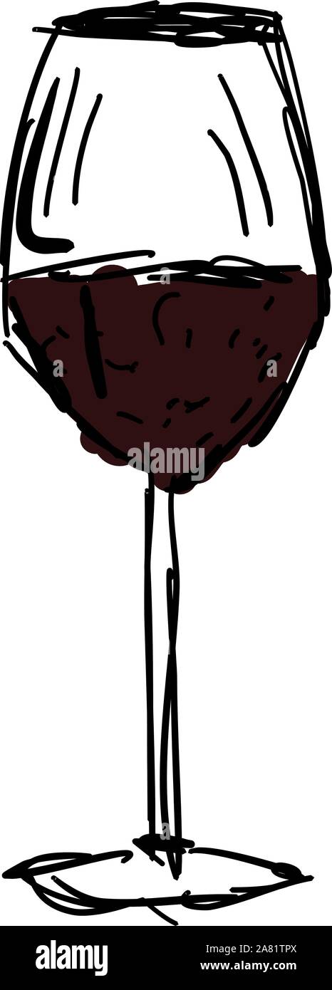 Vetro con alcol, illustrazione vettore su sfondo bianco. Illustrazione Vettoriale