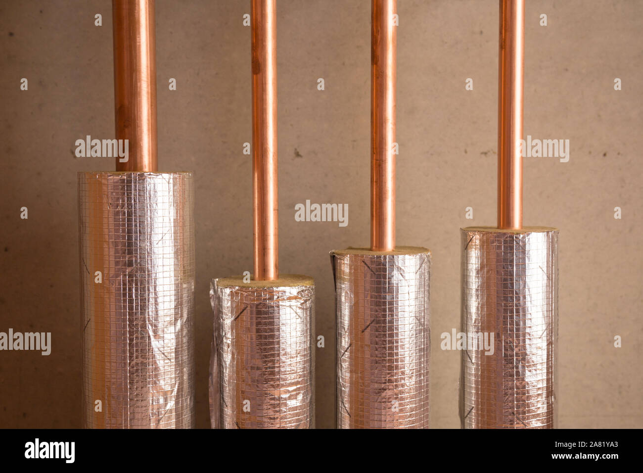 Alta temperatura di isolamento della tubazione per il solare caldo-acqua sistemi Foto Stock