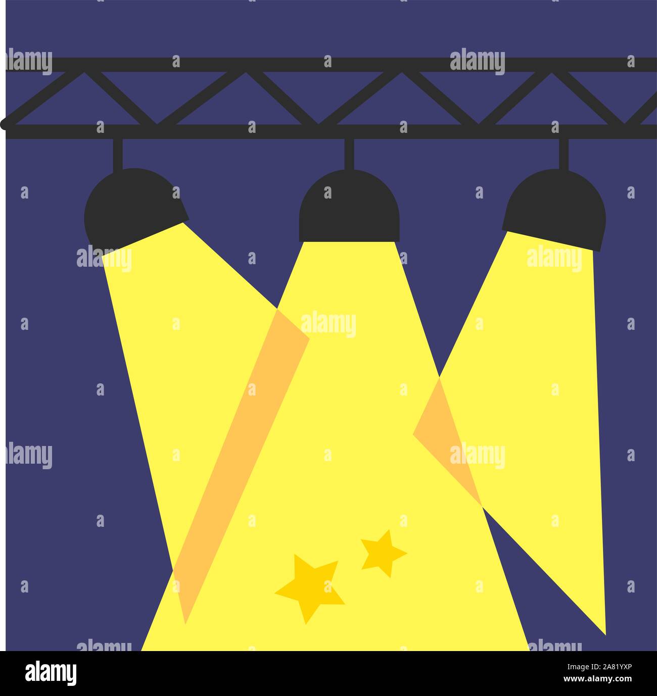 Proiettore, illustrazione, vettore su sfondo bianco. Illustrazione Vettoriale