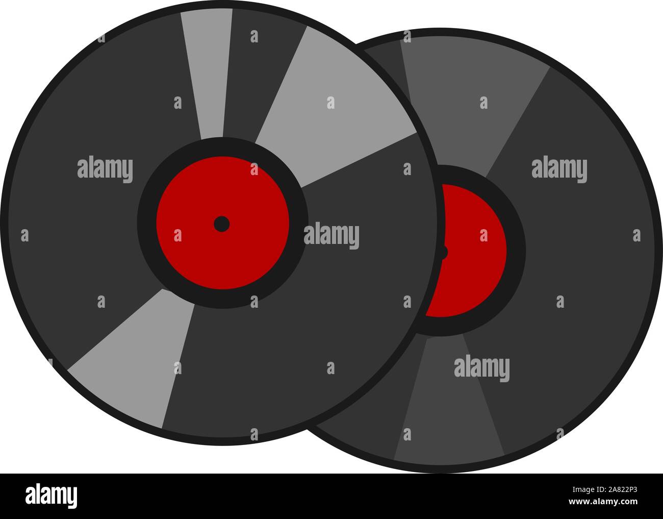 Vinile, illustrazione, vettore su sfondo bianco. Illustrazione Vettoriale