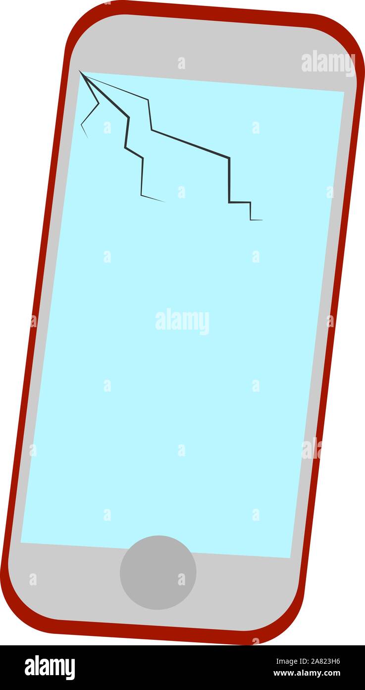 Schermo rotto, illustrazione, vettore su sfondo bianco. Illustrazione Vettoriale