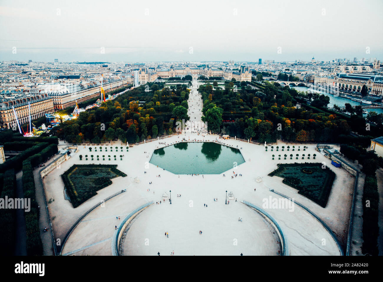 Vista dal grande ruota, Parigi Foto Stock