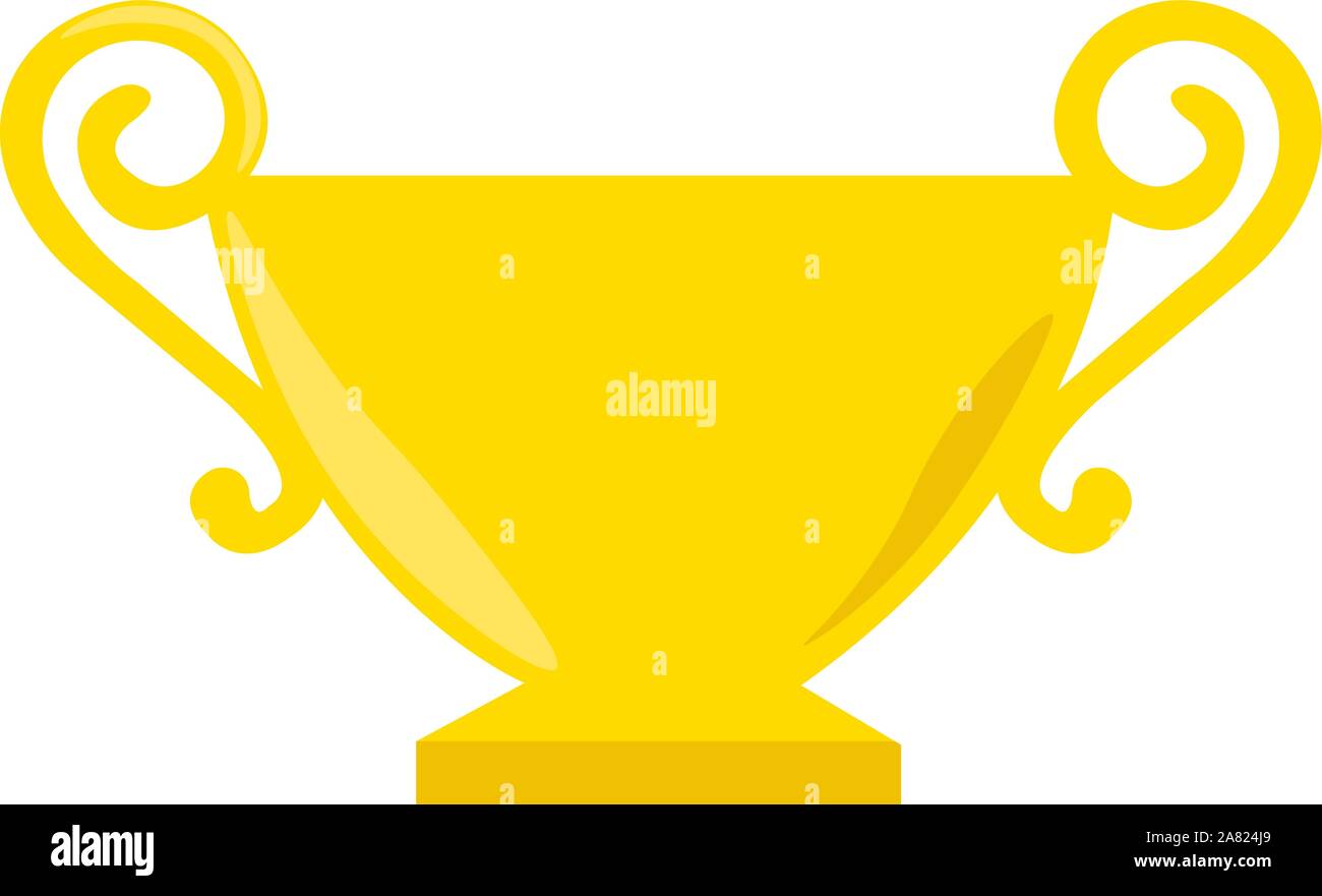 Golden Cup, illustrazione, vettore su sfondo bianco. Illustrazione Vettoriale
