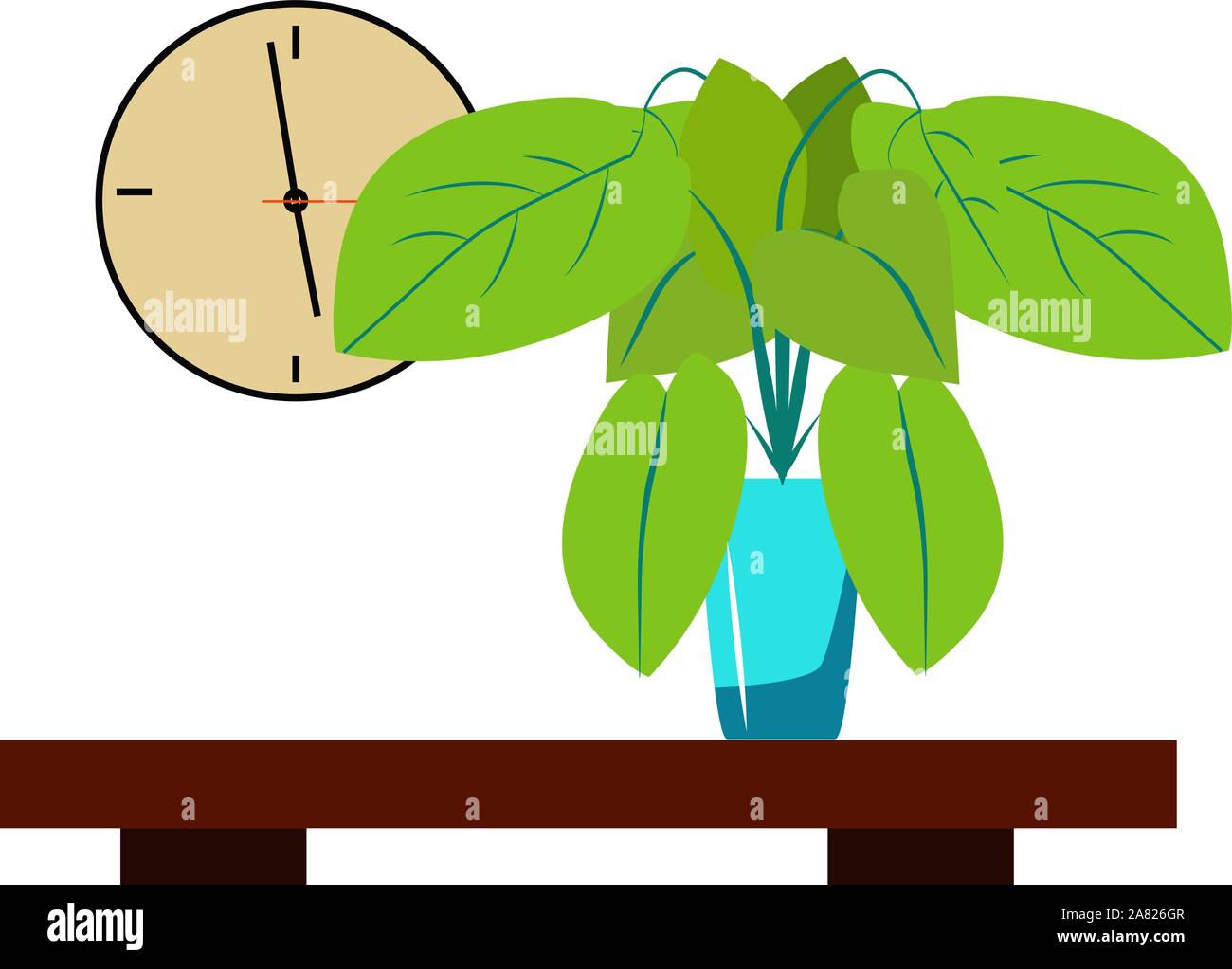 Impianto indoor, illustrazione vettore su sfondo bianco. Illustrazione Vettoriale