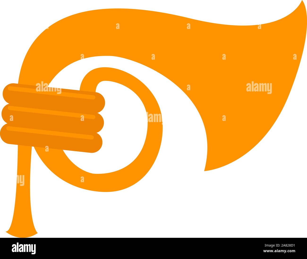 La tromba, illustrazione vettore su sfondo bianco. Illustrazione Vettoriale