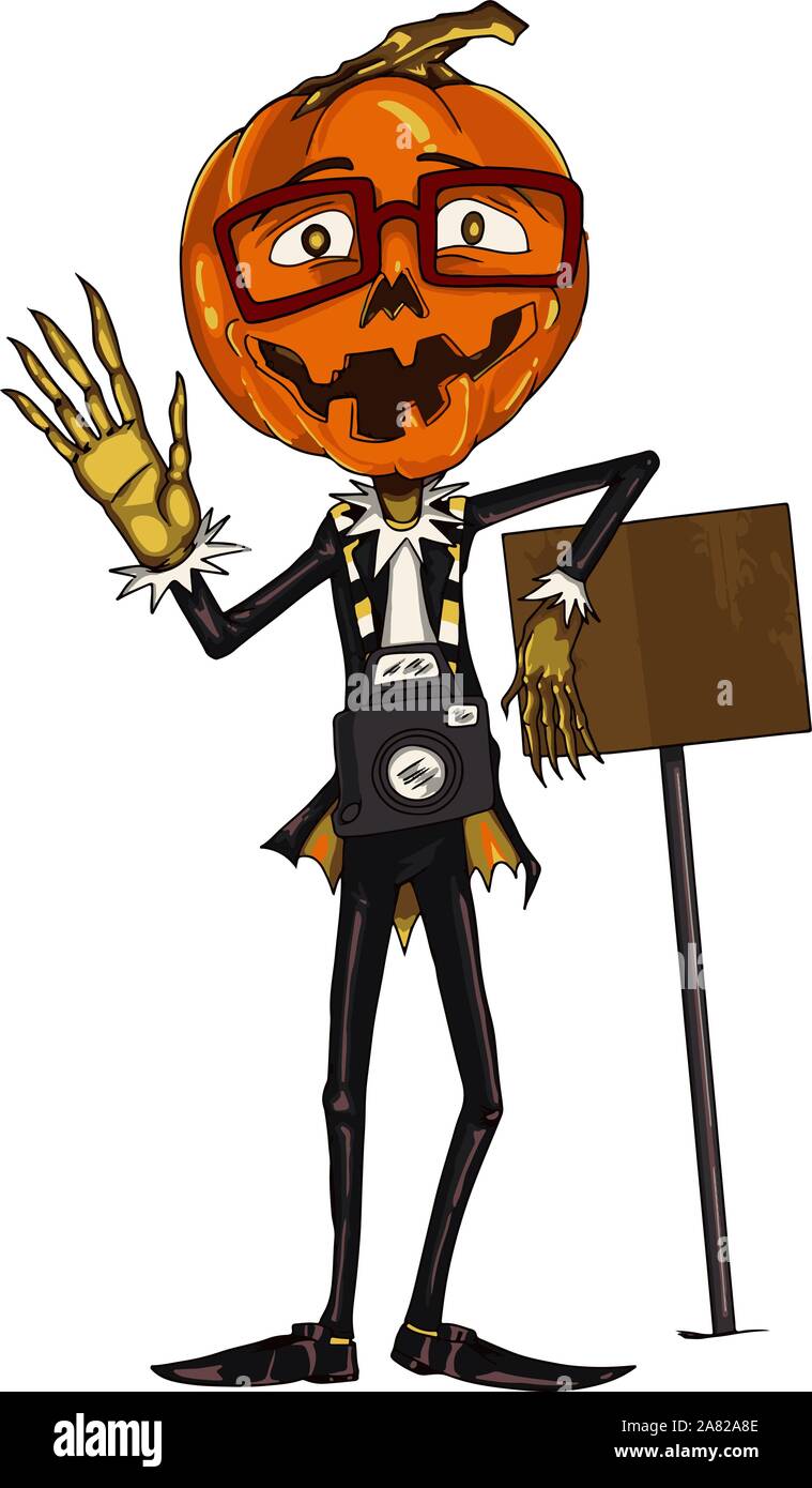 Un diavolo in testa di halloween con chiodi appuntiti, illustrazione vettore su sfondo bianco. Illustrazione Vettoriale