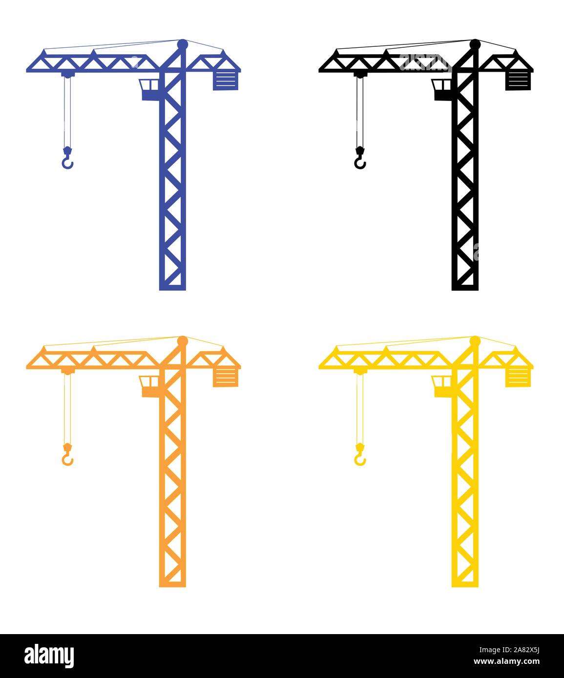 Gru a torre illustrazione vettoriale Illustrazione Vettoriale
