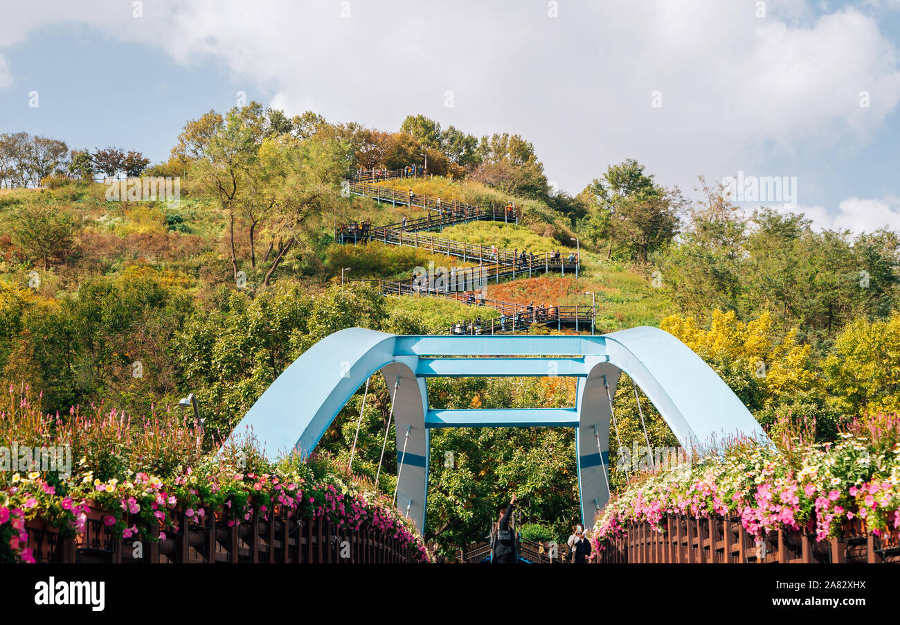 Sky park scale a Seoul, Corea del Sud Foto Stock