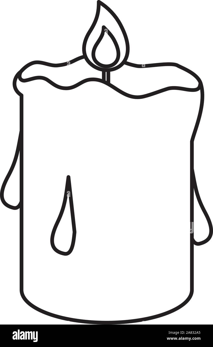 Candela paraffinica fuoco icona isolato Illustrazione Vettoriale