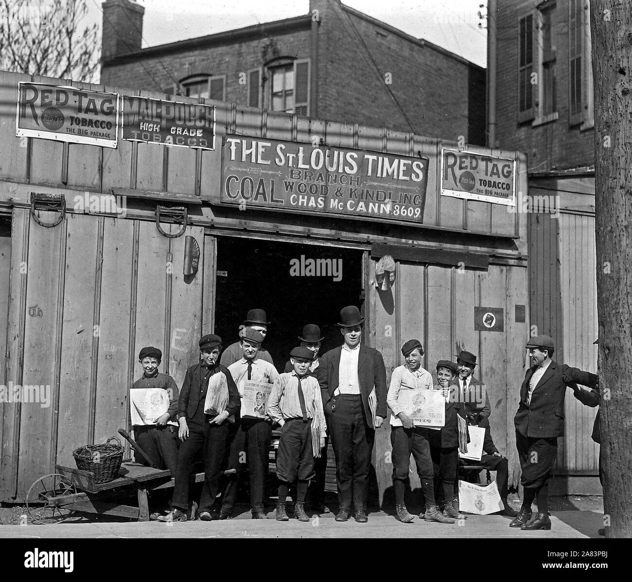 Una filiale in un capannone di carbone. Louis, Mo, Maggio 1910 Foto Stock