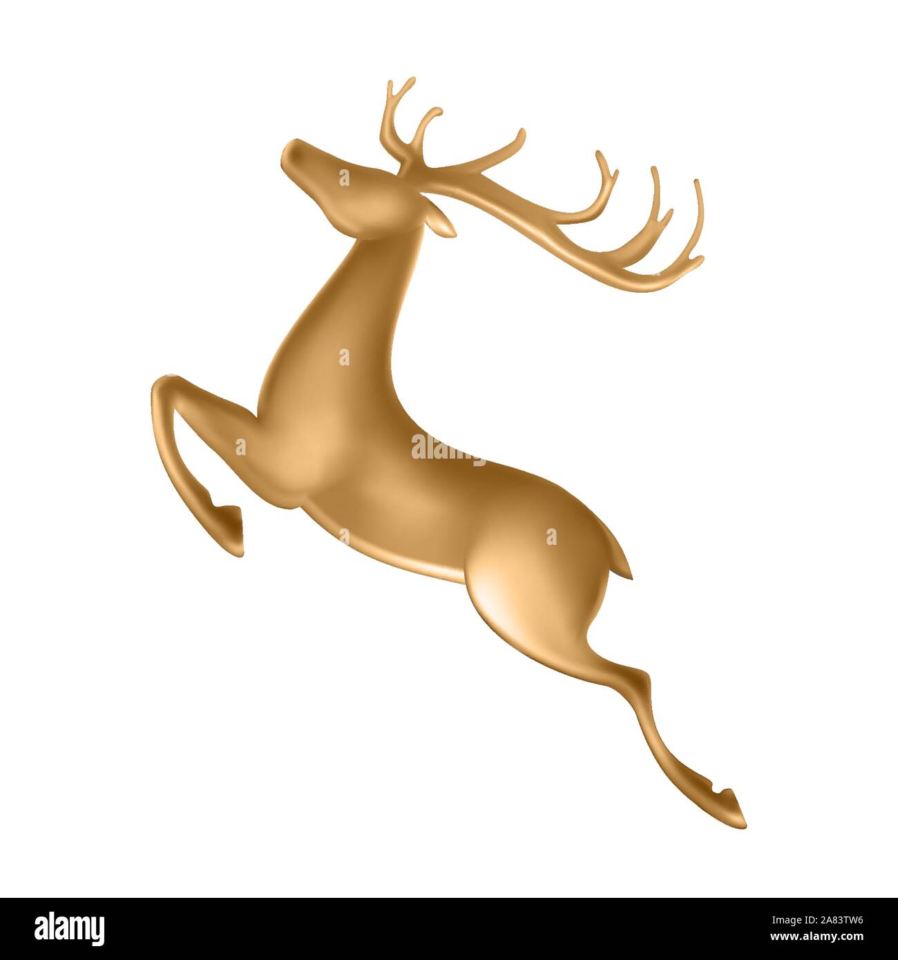 Golden Deer statuette Illustrazione Vettoriale