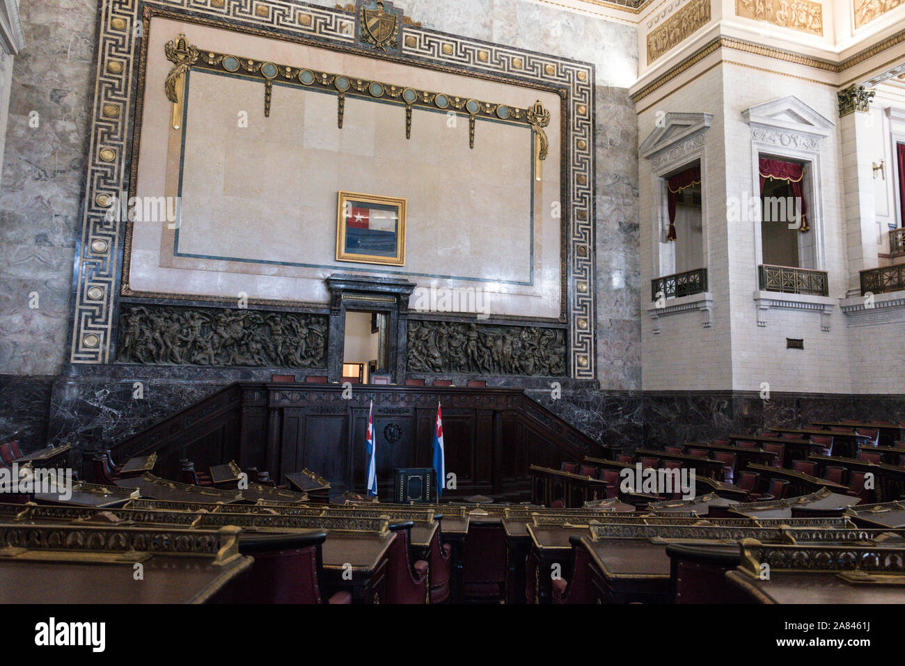 Il Parlamento cubano a El Capitolio - Assemblea Nazionale del potere dei popoli (Campidoglio Nazionale) a l'Avana, Cuba. Foto Stock
